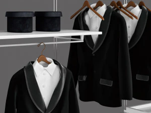 coats for shop and wardrobe 3D Model