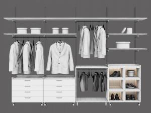 coats for shop and wardrobe 3D Model