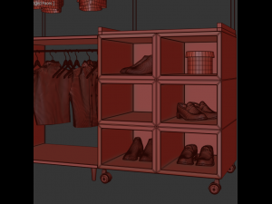 coats for shop and wardrobe 3D Model