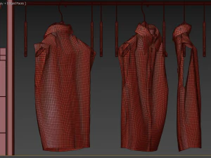 coats for shop and wardrobe 3D Model