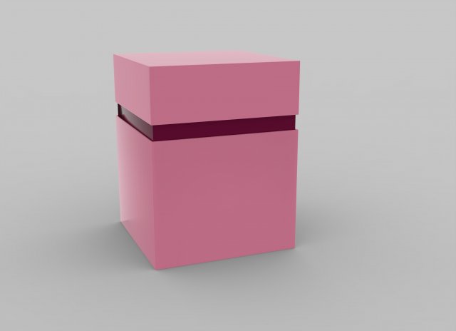 Cosmetics box Packaging Low-poly Modello 3D .c4d .max .obj .3ds .fbx .stl .blend 