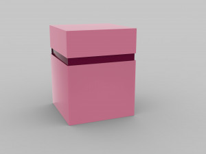 Cosmetics box Packaging Low-poly 3D Model