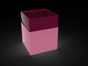 Cosmetics box Packaging Low-poly Modello 3D