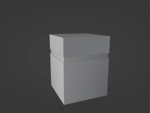 Cosmetics box Packaging Low-poly 3D Model
