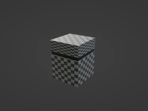 Cosmetics box Packaging Low-poly 3D Model