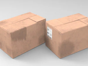 Caja de cart&oacute;n Modelo 3D