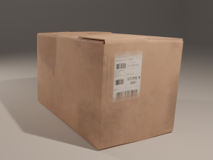 Cardboard box 3D Model