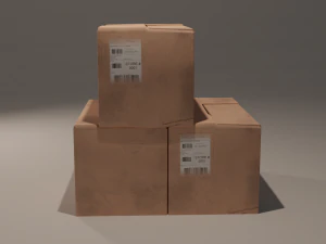 Cardboard box 3D Model