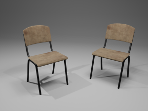 Wooden chair 3D game assets 3D Model