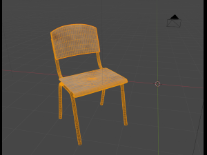 Wooden chair 3D game assets 3D Model
