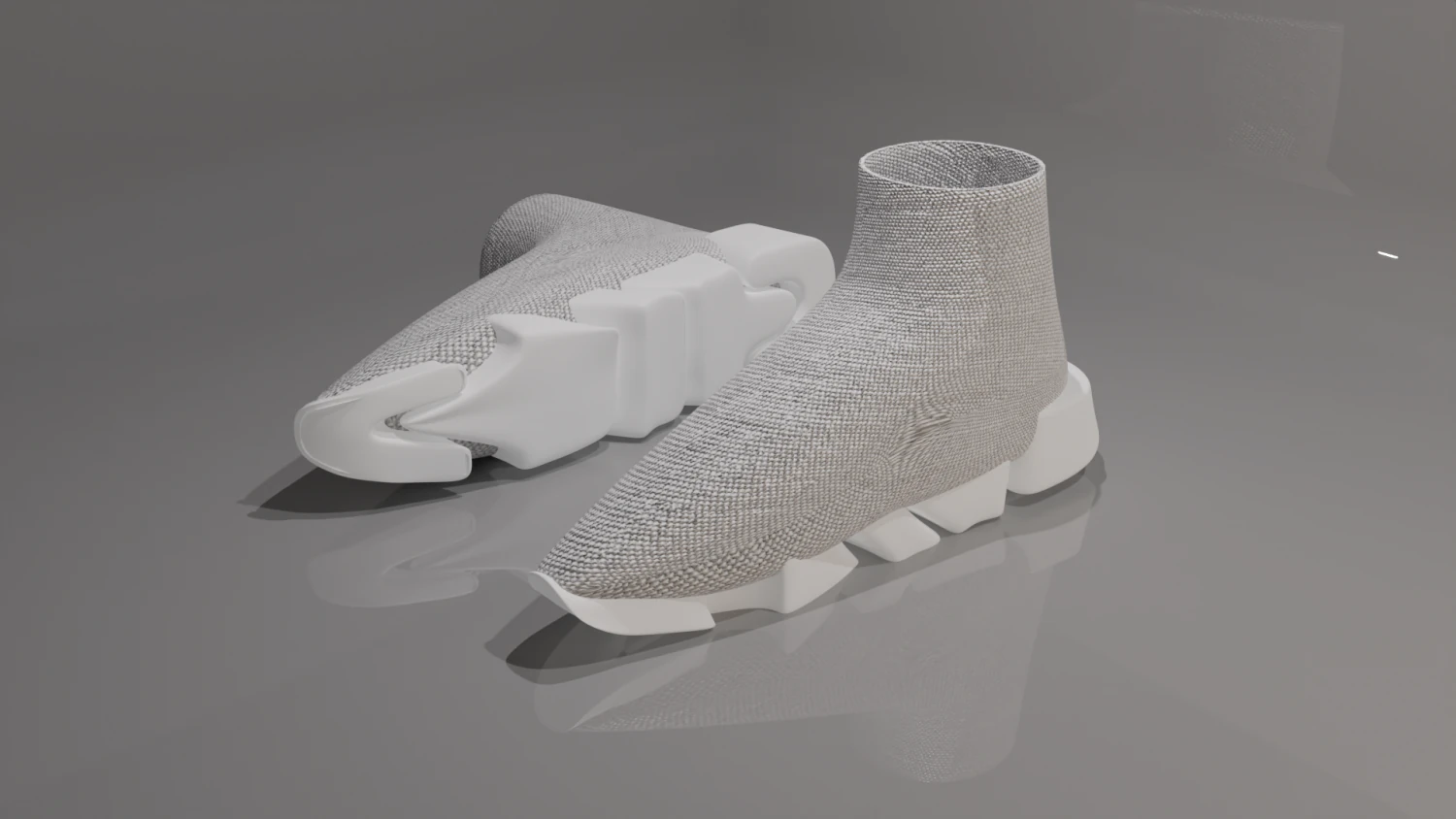 3D realistic shoes low poly 3D Model .c4d .max .obj .3ds .fbx .stl .blend