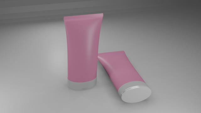 Cosmetics tube Packaging Low-poly 3D-Modell .c4d .max .obj .3ds .fbx .stl .blend 