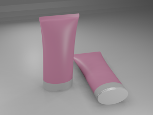 Cosmetics tube Packaging Low-poly  3D Model