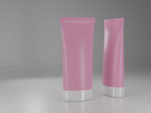Cosmetics tube Packaging Low-poly 3D-Modell