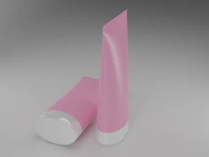 Cosmetics tube Packaging Low-poly 3D Model