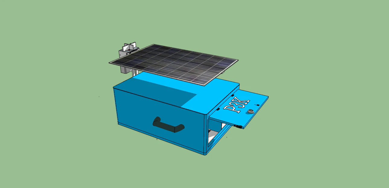 emergency power with solar tracker 3D Model .c4d .max .obj .3ds .fbx .stl .blend 