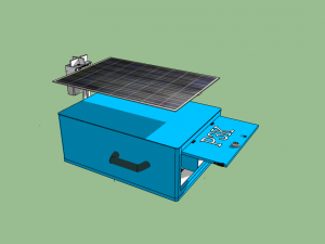emergency power with solar tracker Modelo 3D