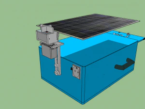 emergency power with solar tracker 3D Model