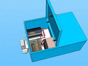 emergency power with solar tracker 3D Model
