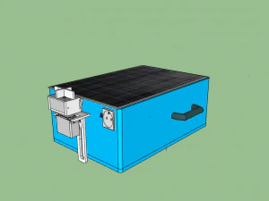 emergency power with solar tracker 3D Model