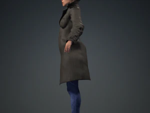 캐서린 - 현실적인 여성 캐릭터 로우폴리 3D 모델