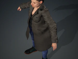 캐서린 - 현실적인 여성 캐릭터 로우폴리 3D 모델