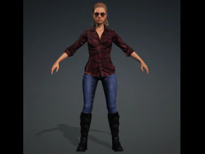 영광 - 여성 조작 3d 캐릭터 로우 폴리 3D 모델