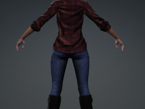 Glory - Female Rigged 3d Character Low-poly 3D Model