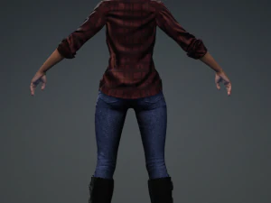 Glory - Female Rigged 3d Character Low-poly 3D Model