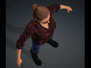 Glory - Female Rigged 3d Character Low-poly 3D Model