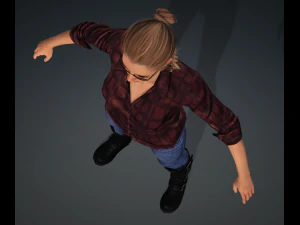 Glory - Female Rigged 3d Character Low-poly 3D Model