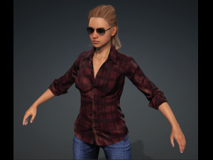 Glory - Female Rigged 3d Character Low-poly 3D Model