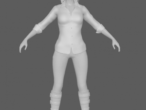 Glory - Female Rigged 3d Character Low-poly 3D Model