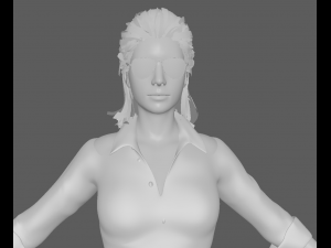 Glory - Female Rigged 3d Character Low-poly 3D Model