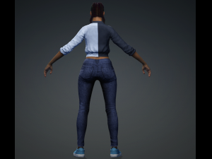 Meet FURAHA - Realistic black female real-time Low-poly 3D Model