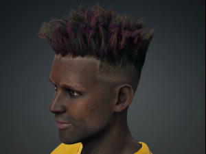 Meet CHIBU - Realistic Standing Black Boy Low-poly 3D 模型