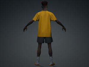 Meet CHIBU - Realistic Standing Black Boy Low-poly 3D 模型