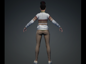 Asian Woman Perfect Base Shape Low-poly 3D Modell