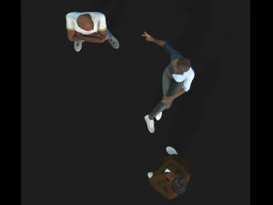 Rigged 3 Pack Man and Women discussion Collection Low-poly 3D Model