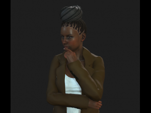 Rigged 3 Pack Man and Women discussion Collection Low-poly 3D-Modell