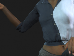 Rigged 3 Pack Man and Women discussion Collection Low-poly 3D-Modell