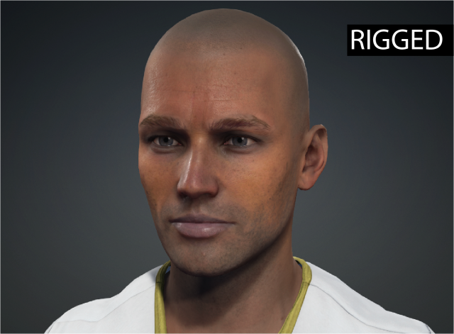 Meet Valence - Average Age Rigged Black Man Standing 3D Model .c4d .max .obj .3ds .fbx .stl .blend 