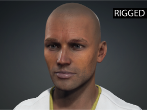 Meet Valence - Average Age Rigged Black Man Standing 3D Model
