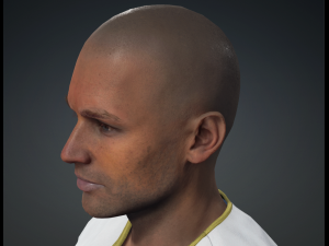 Meet Valence - Average Age Rigged Black Man Standing 3D Model