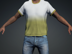 Meet Valence - Average Age Rigged Black Man Standing 3D Model