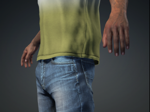 Meet Valence - Average Age Rigged Black Man Standing 3D Model