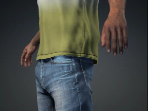 Meet Valence - Average Age Rigged Black Man Standing 3D Model