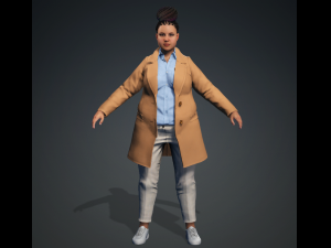 Meet CESILIA Realistic Office Lady - Game Ready or Animation 3D Model