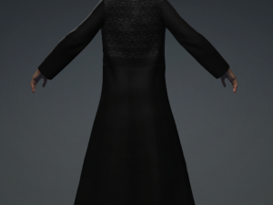 MIRIAM - Standing Traditional Rigged Muslim Woman Low-poly 3D Model