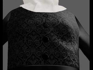 MIRIAM - Standing Traditional Rigged Muslim Woman Low-poly 3D Model